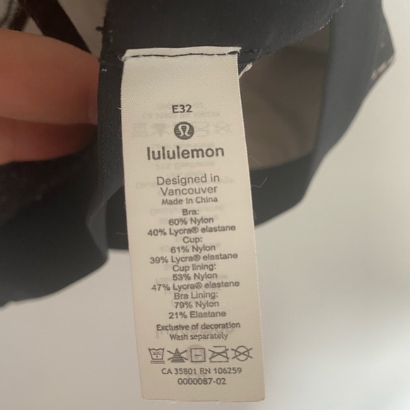 Lululemon Awake to Lace Bra Black/Beige Size 32 E - Picture 12 of 16